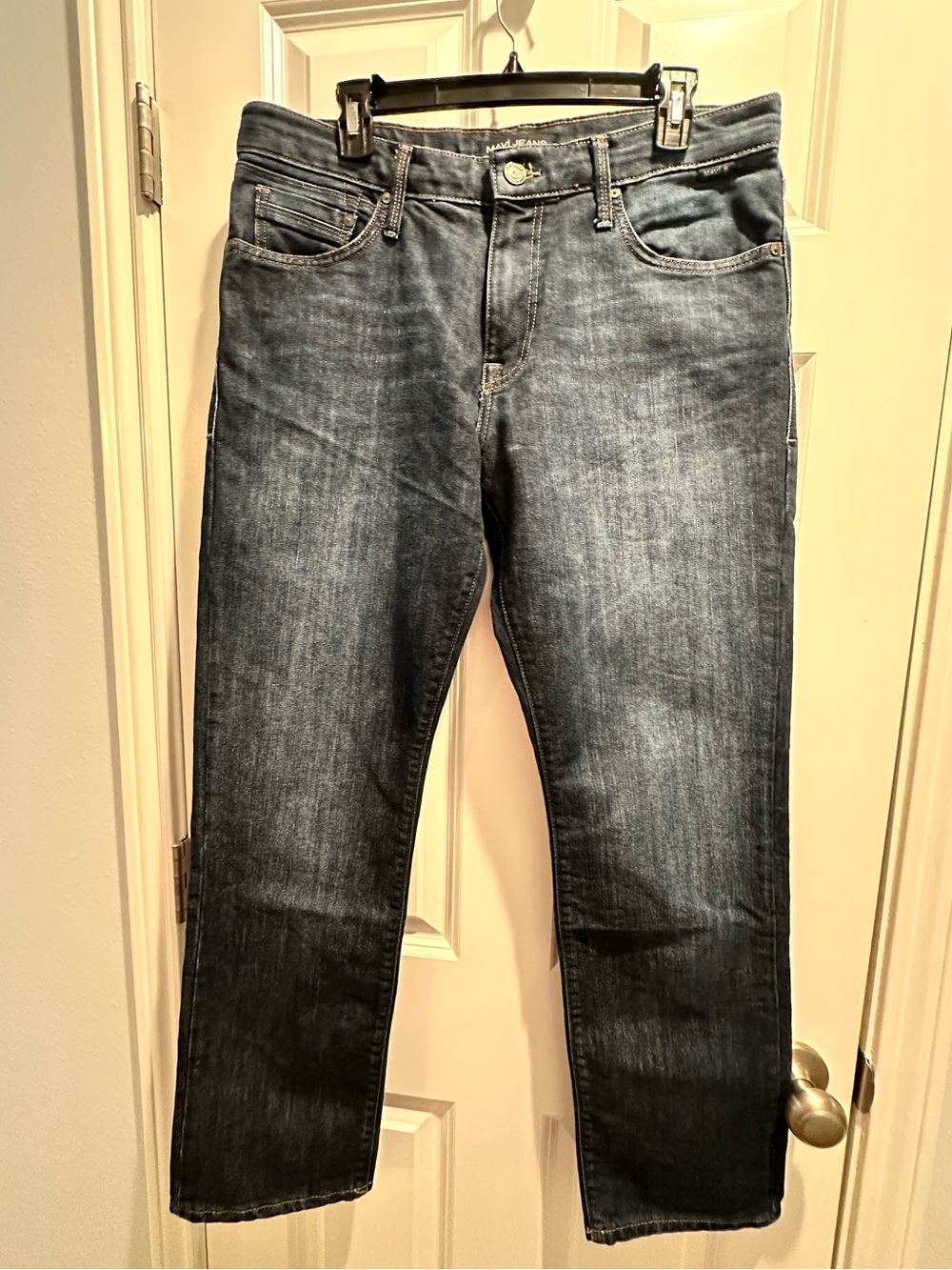 Mavi Men's Blue Relaxed Straight-Leg Jeans